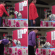 Above, Ebisu and her owner Fumi Higaki carrying out the “Do as I Do” paradigm in two tests. A and B show the pair both touching the same cardboard box, while C and D show them rubbing their face on the box.